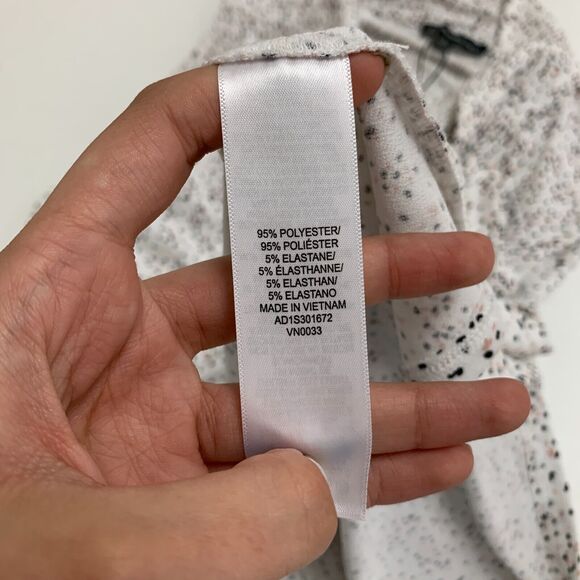 Adrianna Papell Printed Knit Blouse Women M White Sleeveless Button Up Tie Front - Picture 10 of 12